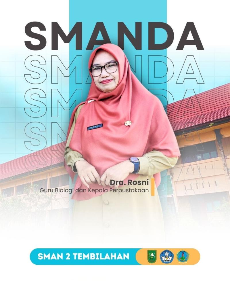 Foto Dra. Rosni - Guru Biologi - Kepala Pustaka SMAN 2 Tembilahan